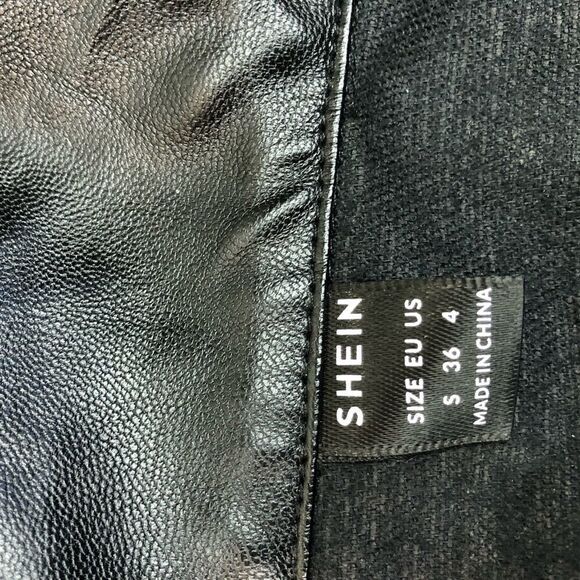 SHEIN💫faux leather 💫 bottom down shirt - Picture 14 of 14